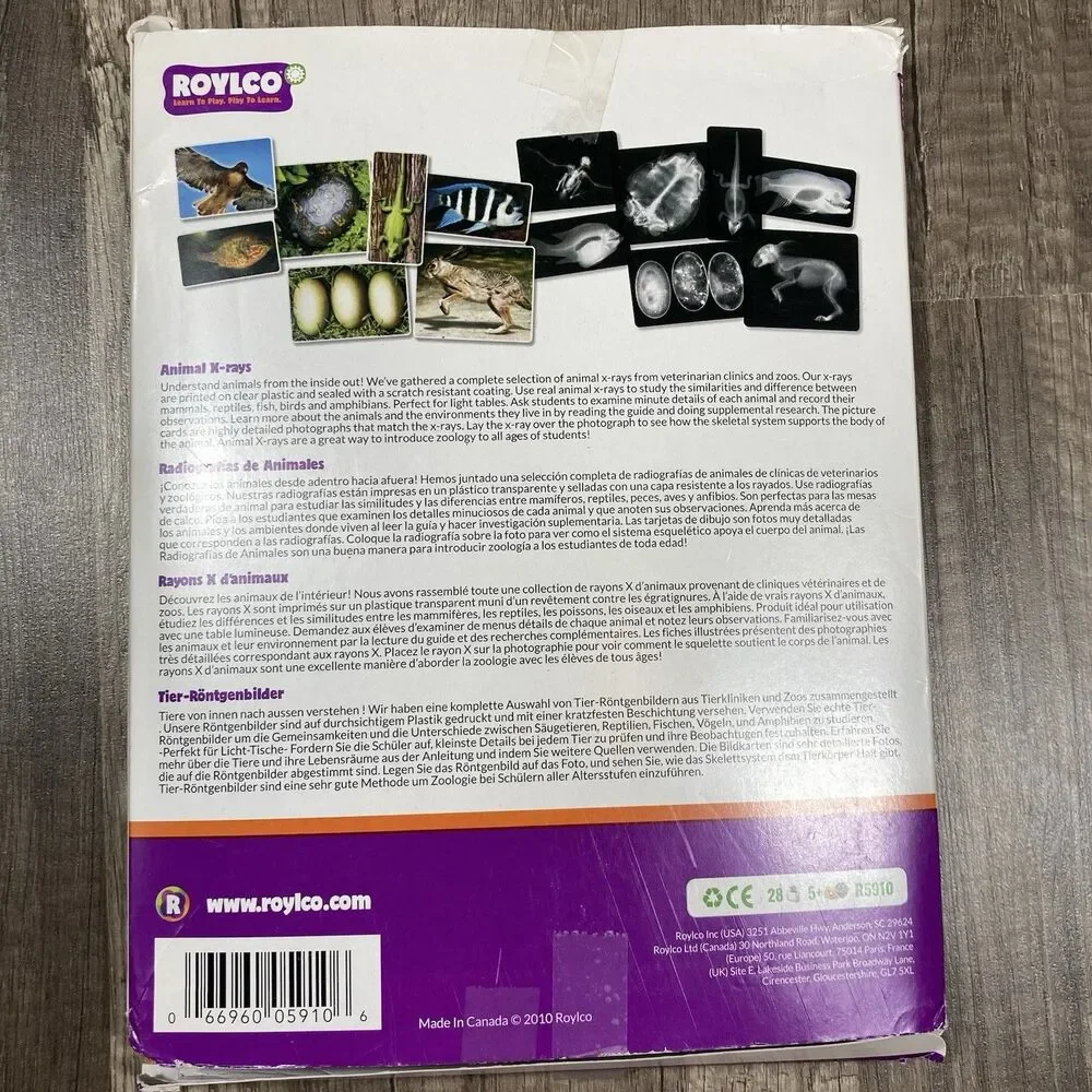 Animal X-Rays Biology Reference Photos Set 14 Teacher Parent Guide Home School